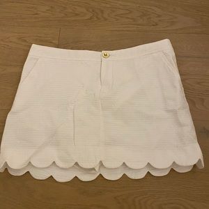 Lilly Pulitzer white Colette skirt/ skort size ten